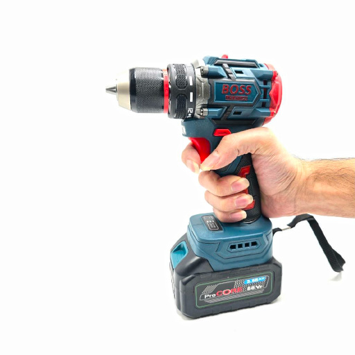 دریل شارژی موتور براشلس دو باتری باس با قدرت بالا و کیفیت عالی