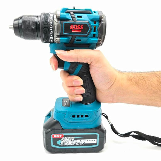 دریل شارژی 118 ولت براشلس باس با قیمت استثنایی