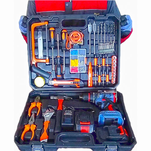 دریل شارژی 100 عددی چکشی براشلس هاردمن با کیفیت عالی و قدرت بالا