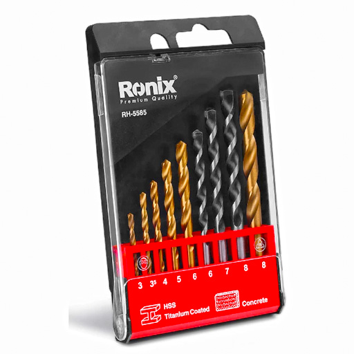 ست مته ترکیبی آهن و بتن رونیکس با کیفیت عالی